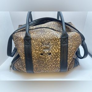Tags Golf by Lanig Leopard Cheetah Duffle Purse Luggage Overnight Bag Tote